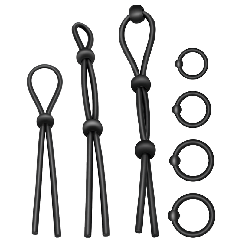 Alternative view of ADDICTED TOYS - FLEXIBLE SILICONE COCK RING SET 7 PIECES